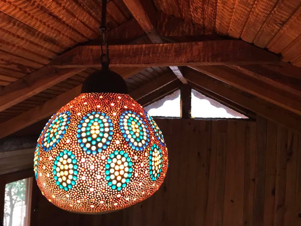 ottoman pumpkin lamp